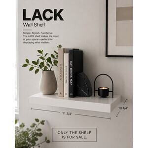 Ikea LACK Floating Wall Shelf 11 3/4" X 10 1/4" White 16353 Home Decor